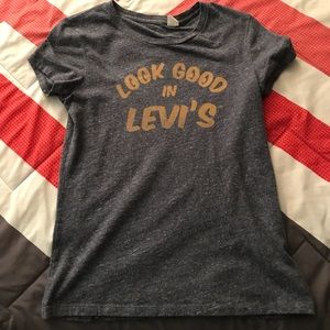 Navy blue women’s levi shirt